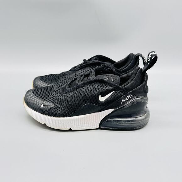 Nike Shoes Kids Boys 11c Black White Air Max 270 Mesh Running Athletic Sneakers - Picture 5 of 12